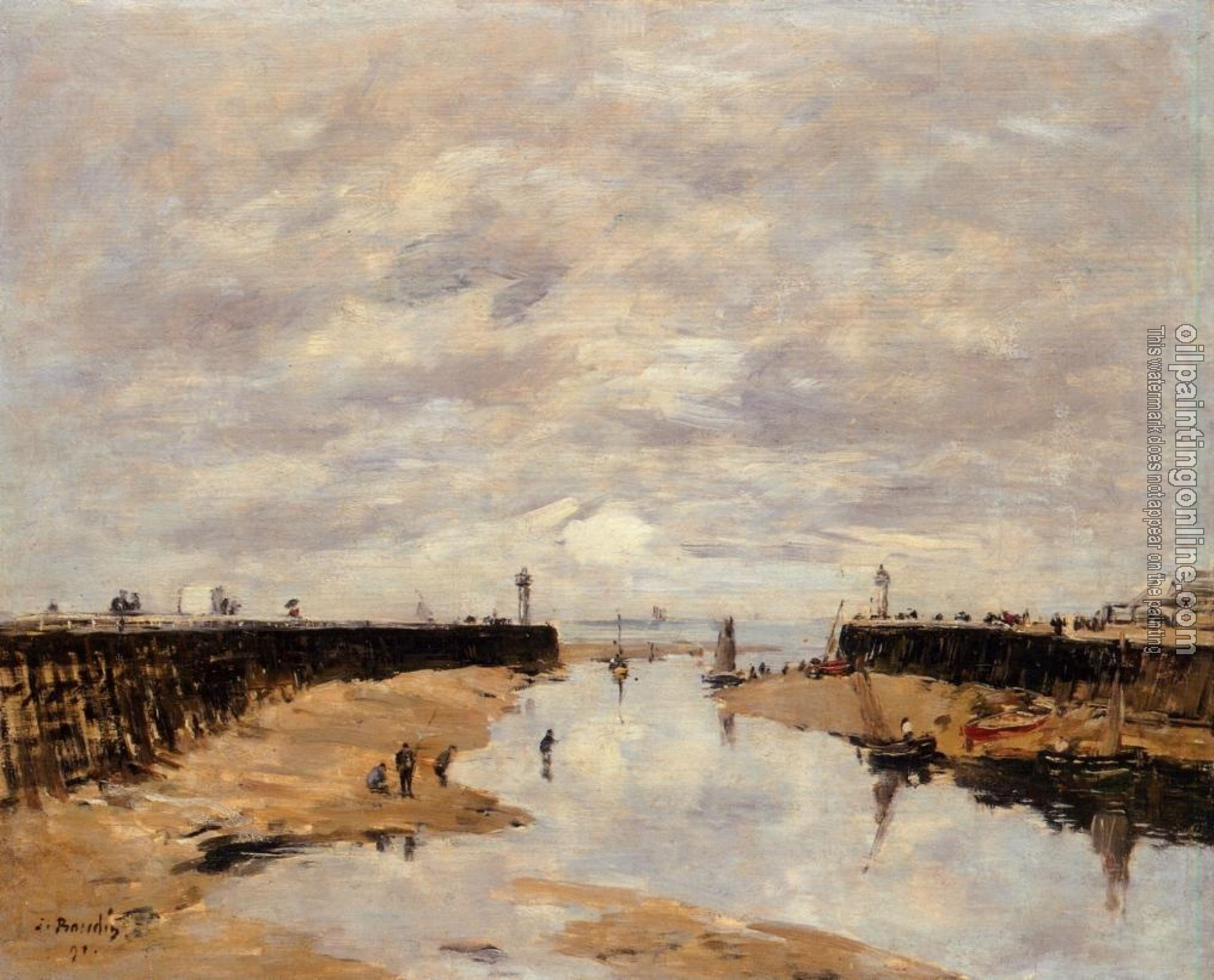 Boudin, Eugene - The Jettys, Low Tide, Trouville